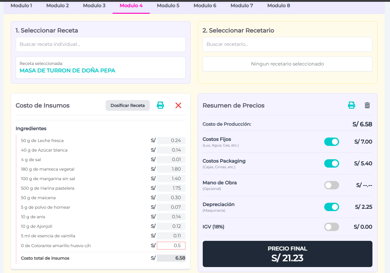 Calculadora de Costos, Packaging y Rentabilidad